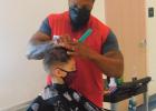 Fairview-Miss Jewell students get haircuts for summer